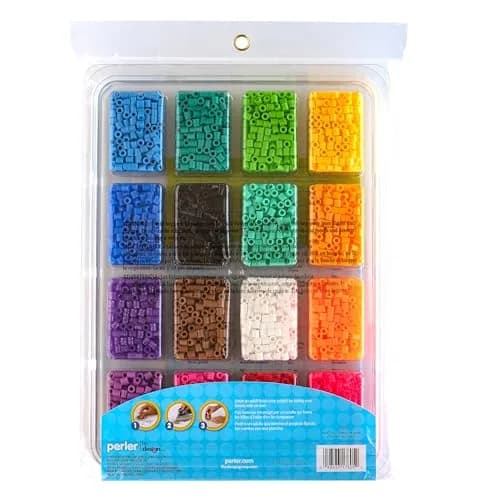 Perler Assorted Fuse Beads Kit with Storage Tray & Pattern Book, Multicolor, 4001pcs | Arts & Crafts for Kids & Adults thumbnail 7