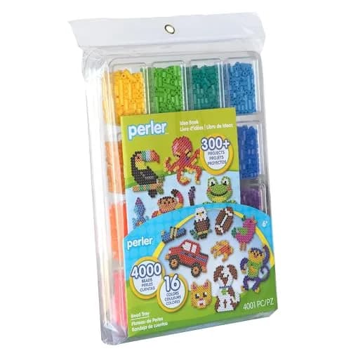 Perler Assorted Fuse Beads Kit with Storage Tray & Pattern Book, Multicolor, 4001pcs | Arts & Crafts for Kids & Adults thumbnail 8