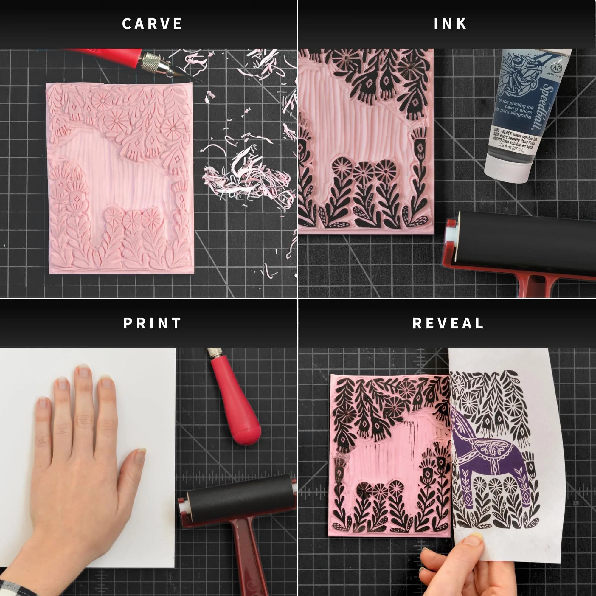 Speedball Soft Rubber Brayer 1.5-Inch | Even Ink Distribution for Block & Gel Printing - view 7