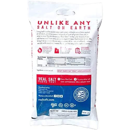 Redmond Real Salt - Natural Unrefined Gluten Free Kosher, 25 Pound Bag | Ancient American Pink Sea Salt thumbnail 2
