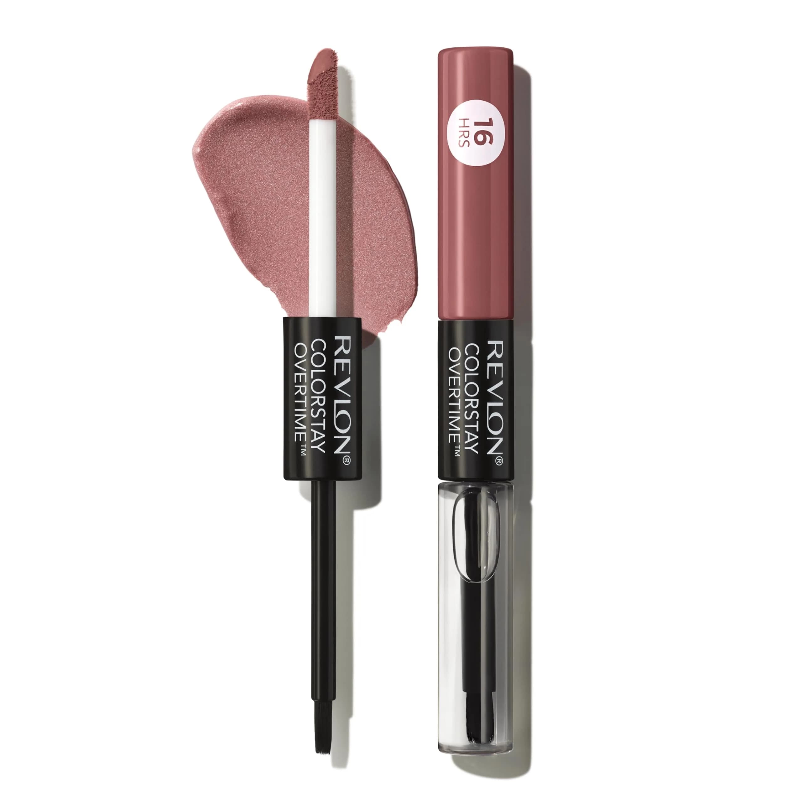 Revlon ColorStay Overtime Lipcolor, Faithful Fawn, 2ml (0.07 Fl Oz) | Long-Wearing Liquid Lipstick with Glossy Finish - main product image