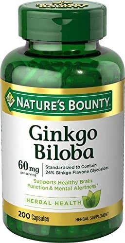 Nature's Bounty Ginkgo Biloba Herbal Supplement 60 Mg | Supports Brain & Memory thumbnail 1