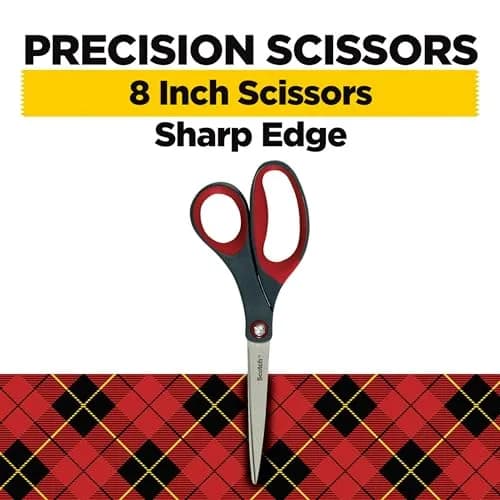 Scotch Precision Scissors 6-Inch (15.24 cm) | Professional Quality Stainless Steel Blades thumbnail 2