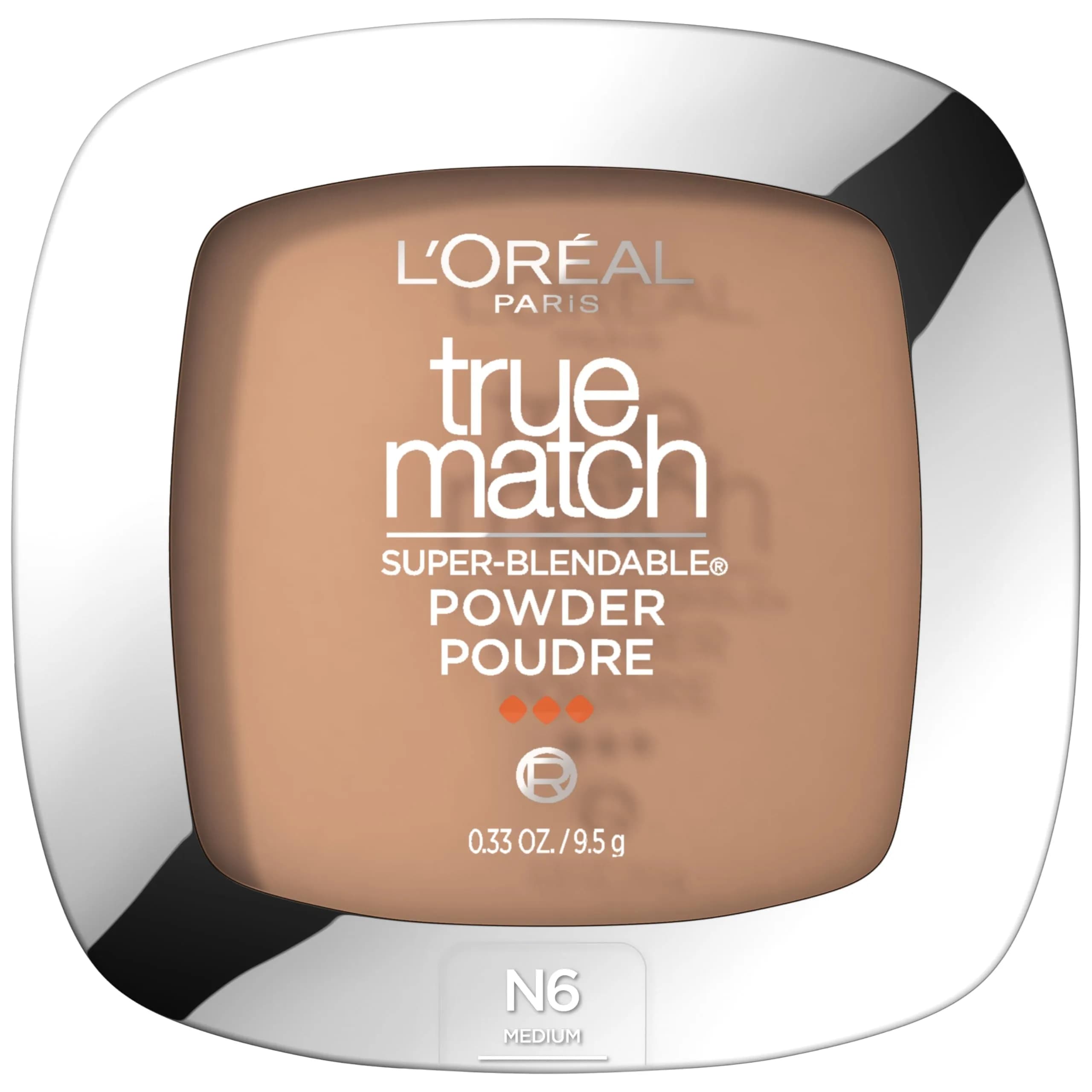 L'Oreal Paris True Match Super Blendable Oil-Free Powder Foundation, N6 Medium, 0.33 oz - view 2