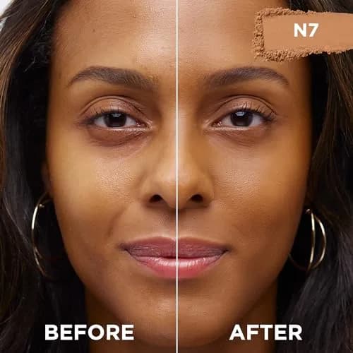 L'Oreal Paris True Match Super Blendable Oil-Free Foundation Powder N7 Medium Deep 0.33 oz | Matches Skin Tone & Texture thumbnail 2
