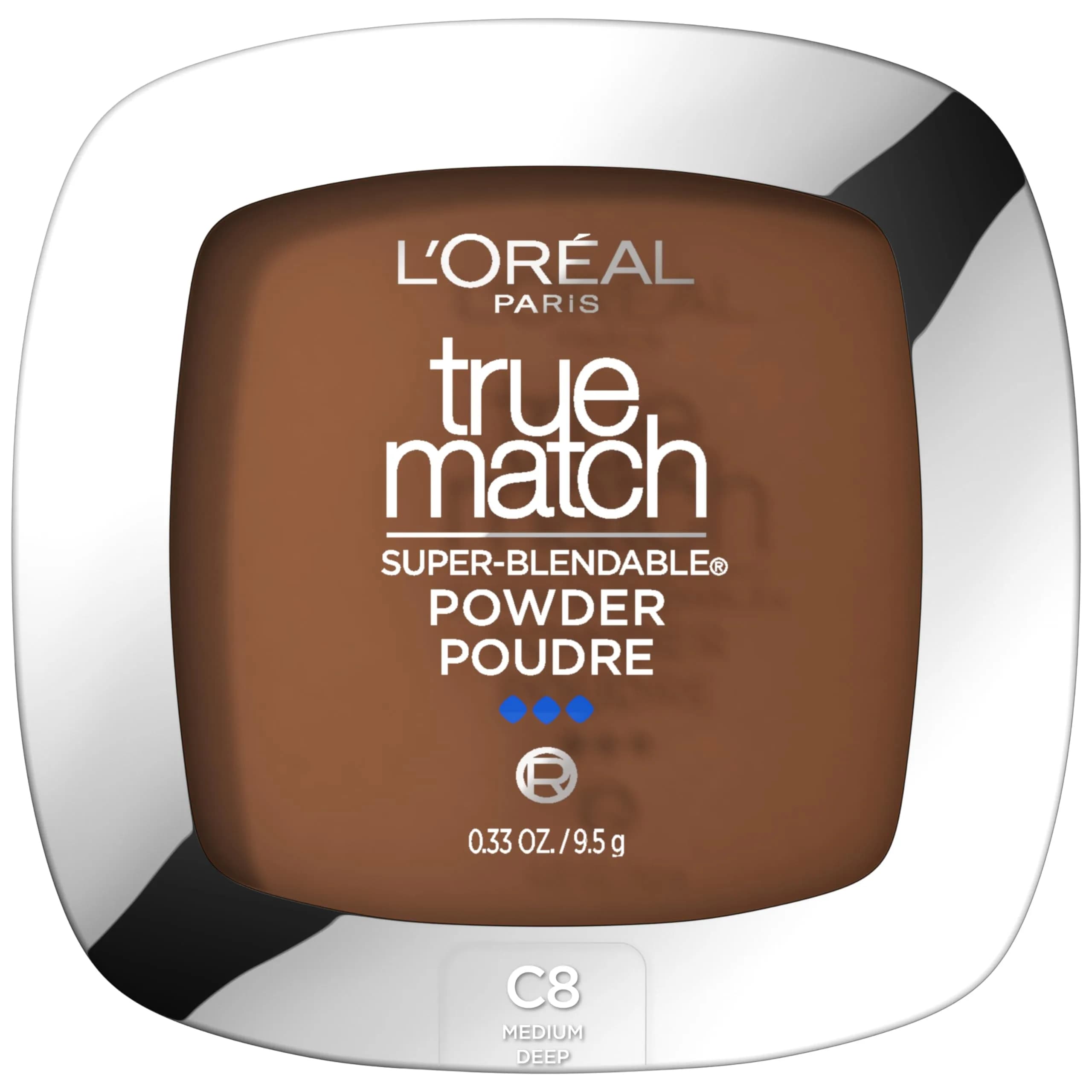 L'Oreal Paris True Match Super Blendable C8 Medium Deep Oil-Free Powder Foundation - main product image