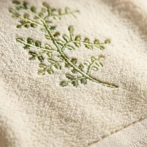 Avanti Linens Greenwood Fingertip Towel, Ivory, 18.00" x 11.00" | Botanical Embroidered Cotton thumbnail 4