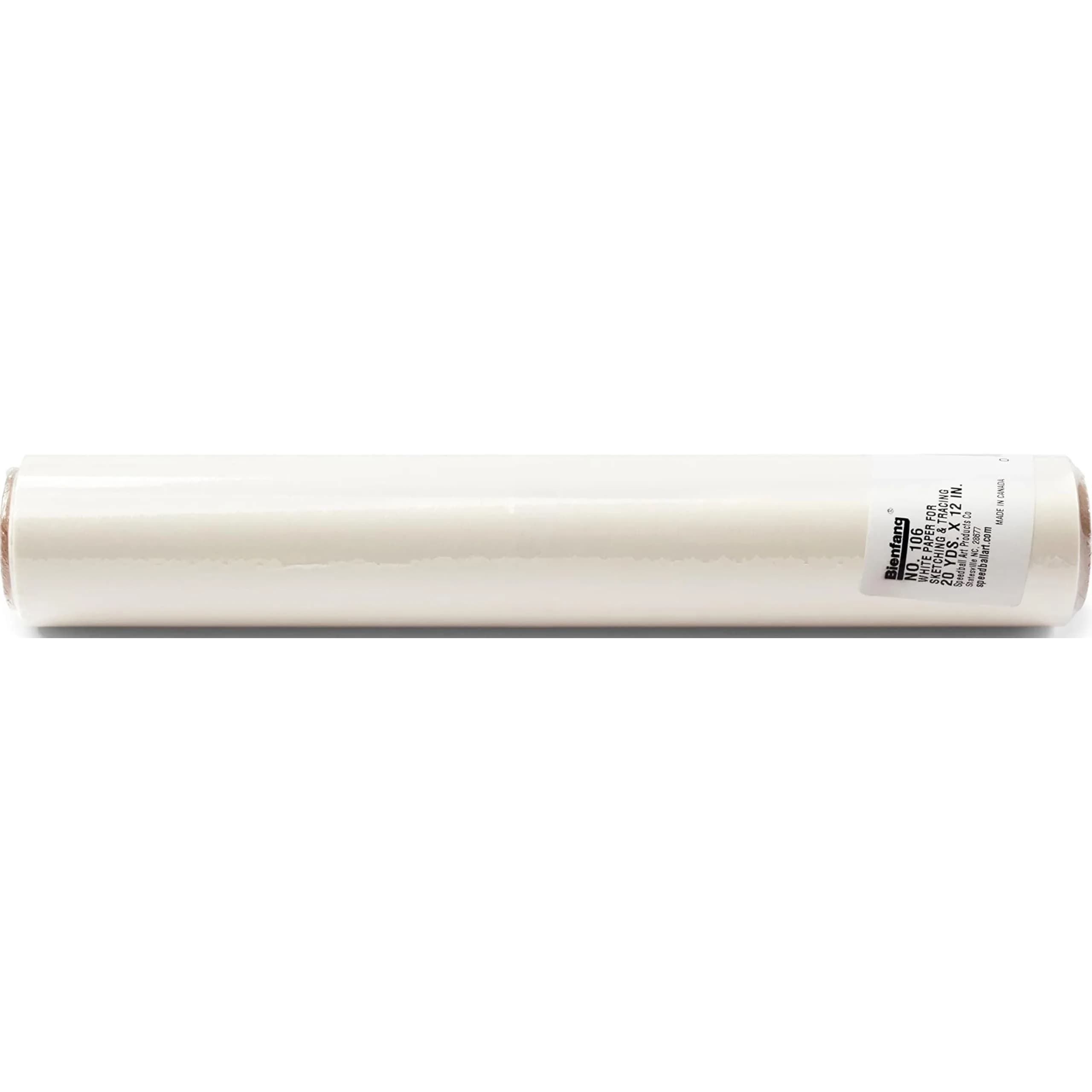 Bienfang Sketching & Tracing Paper Roll White 12 Inches x 20 Yards | Professional Art Paper for Drawing & Patterns