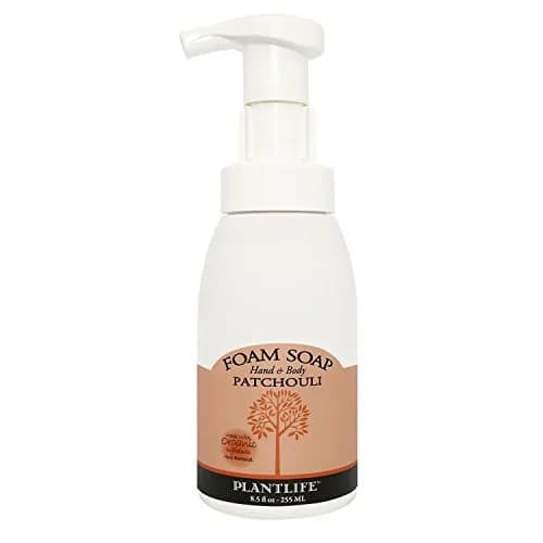 Plantlife Patchouli Foam Soap 250ml (8.5 Fl Oz) | Organic Hand & Body Wash with Aloe Vera thumbnail 1
