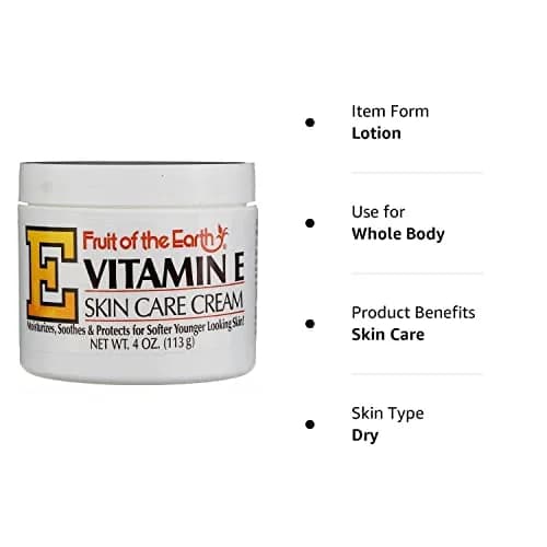 Fruit of the Earth Vitamin E Skin Care Cream 118ml (4 Fl Oz) | Aloe Vera Infused Moisturizer thumbnail 3