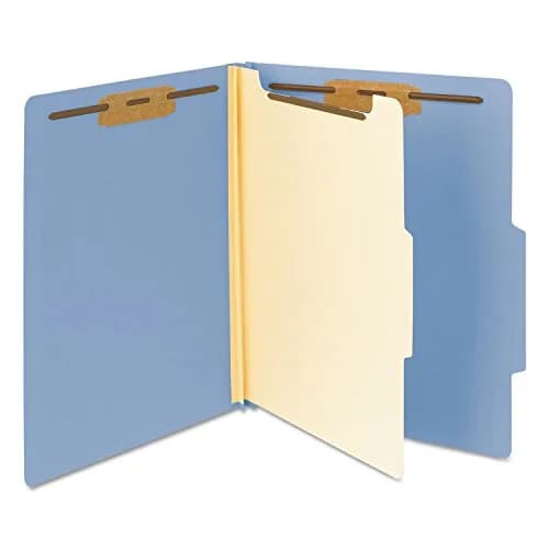 Smead Classification File Folders 2" Expansion, 2/5-Cut Tab, Letter Size, 10 per Box (Blue) | Organize Documents with 6 Filing Surfaces thumbnail 6