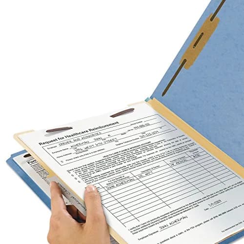 Smead Classification File Folders 2" Expansion, 2/5-Cut Tab, Letter Size, 10 per Box (Blue) | Organize Documents with 6 Filing Surfaces thumbnail 8