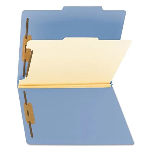 Smead Classification File Folders 2" Expansion, 2/5-Cut Tab, Letter Size, 10 per Box (Blue) | Organize Documents with 6 Filing Surfaces thumbnail 2