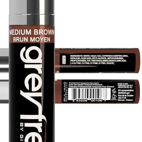 Greyfree Medium Brown Hair Mascara Root Touch-Up for Gray Hair | Precision Hairline Concealer for Brows & Beard (7.4ml / 0.25 Fl Oz) thumbnail 2