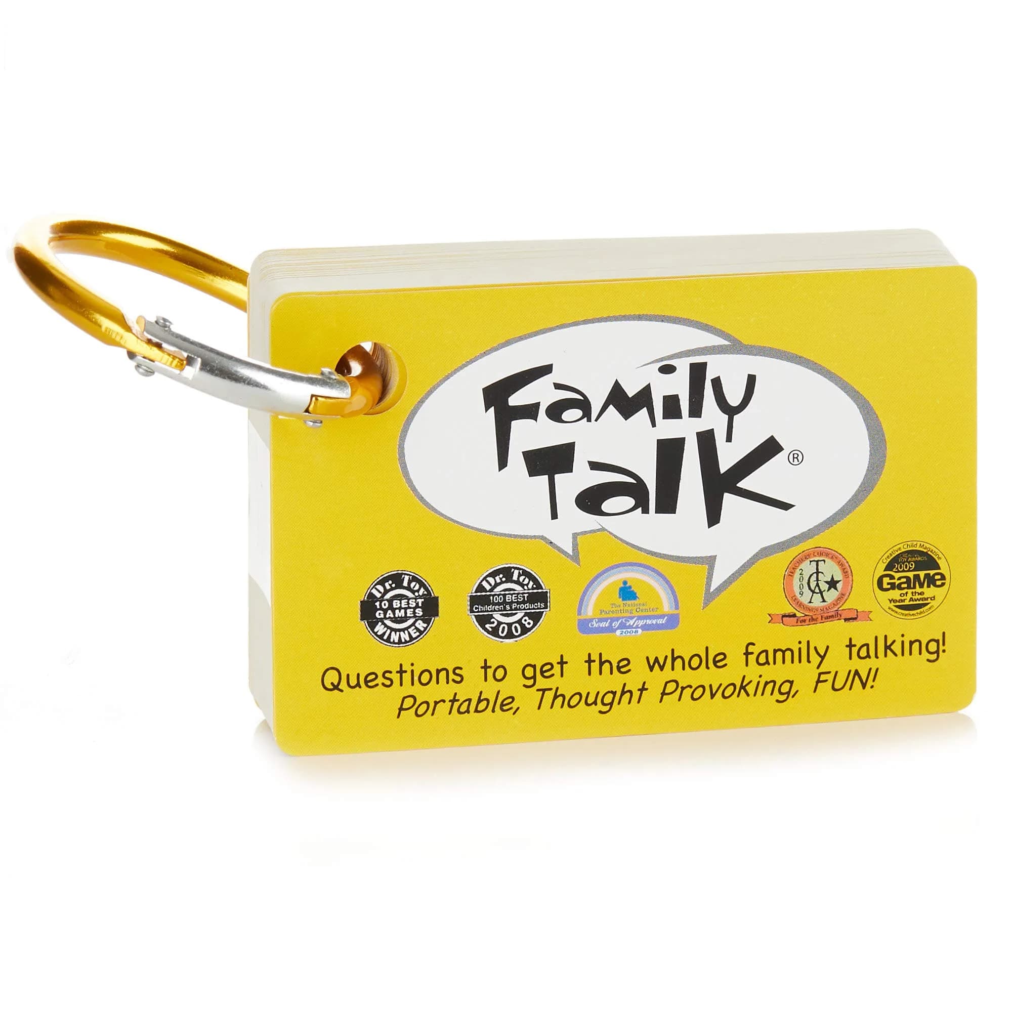 Continuum Games Family Talk, Portable Car Travel Conversation Game | 100 Questions for Hilarious Family Discussions