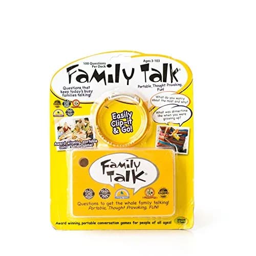 Continuum Games Family Talk, Portable Car Travel Conversation Game | 100 Questions for Hilarious Family Discussions thumbnail 6