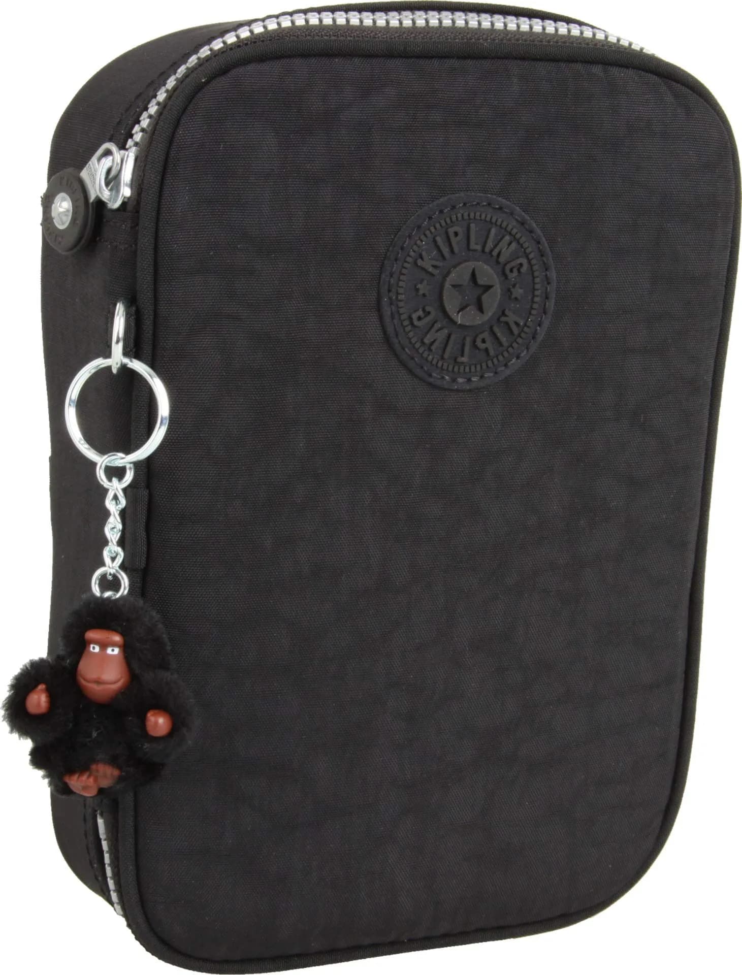 Kipling Women's 100 Pens Printed Case, Organize Accessories, Art Supplies, Makeup, Travel Organizer | Durable Polyester, Roomy 1.5L, Lightweight — Black
