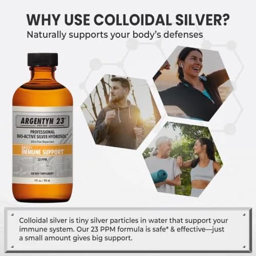 Argentyn 23 Silver 4 fl oz | Bioactive Colloidal Mineral Support for Immune Health thumbnail 4