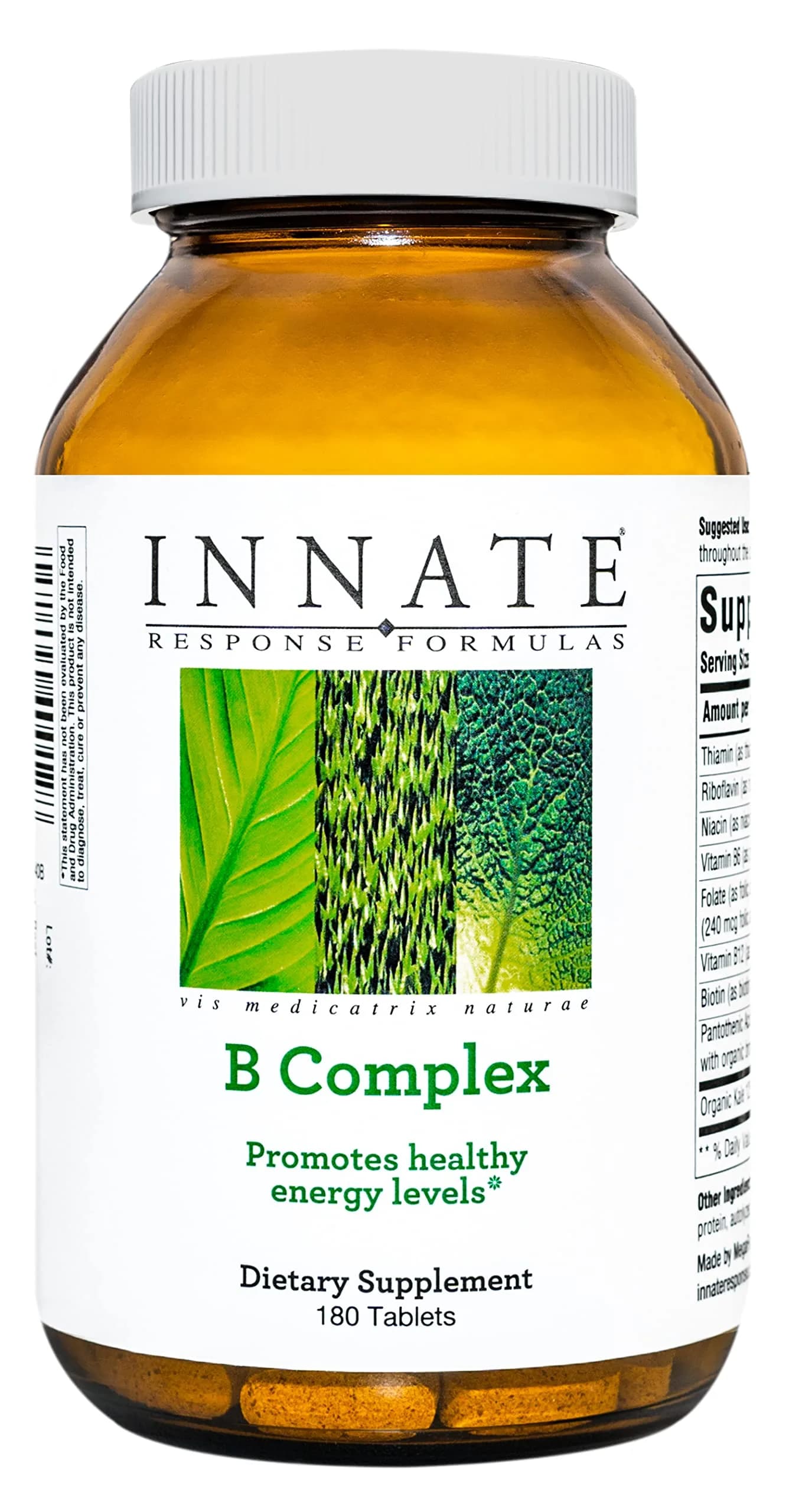 Innate Response Formulas Vitamin B Complex 180 Tablets | Supports Cellular Energy & Nervous System — Tablet