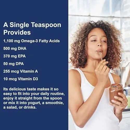 Carlson Cod Liver Oil Liquid 1100 mg Omega-3s Unflavored 500 mL (16.9 Fl Oz) | Heart, Brain, and Joint Health thumbnail 5
