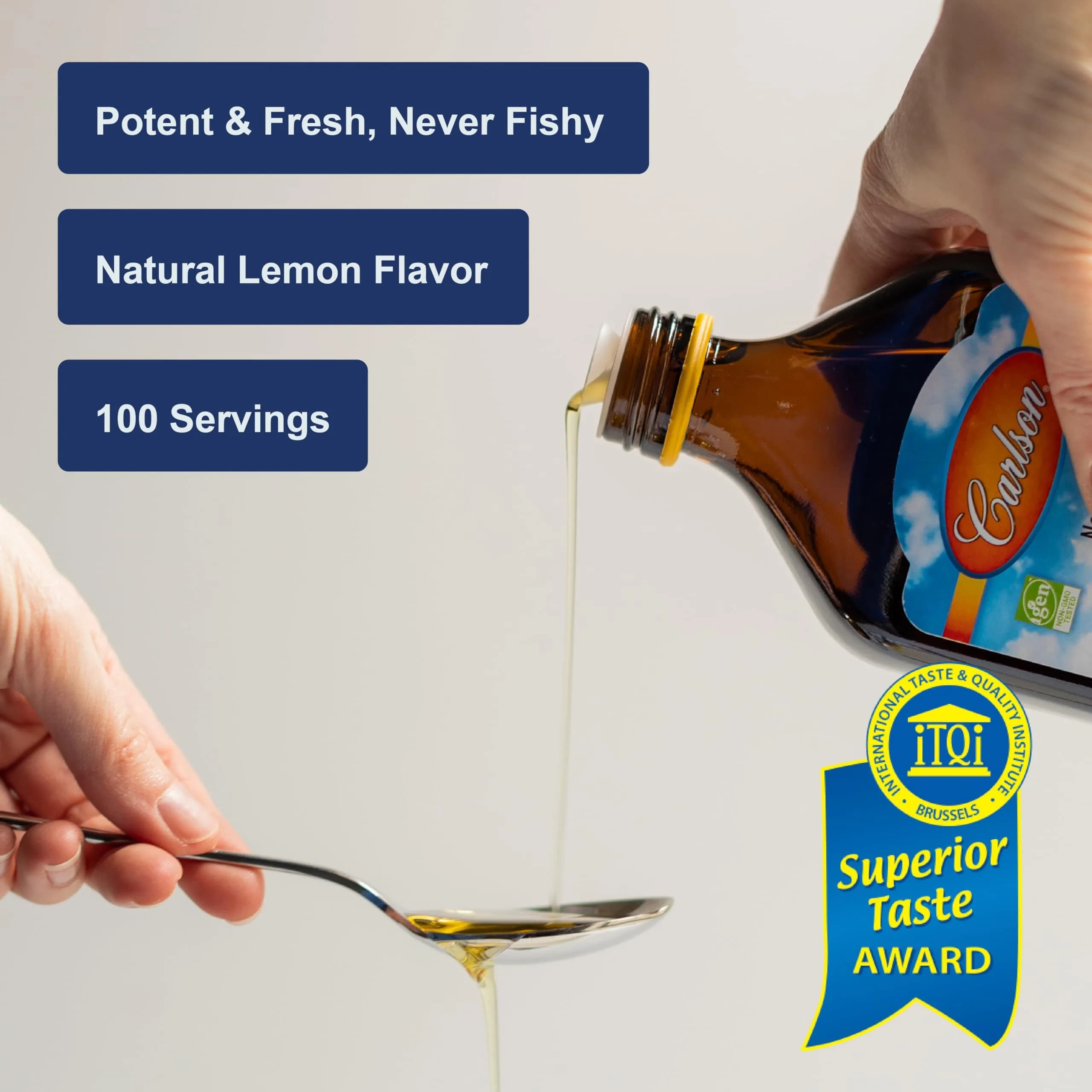 Carlson The Very Finest Fish Oil Liquid, Lemon Flavor, 16.9 Fl Oz Bottle | 1600 mg Omega-3s - view 4