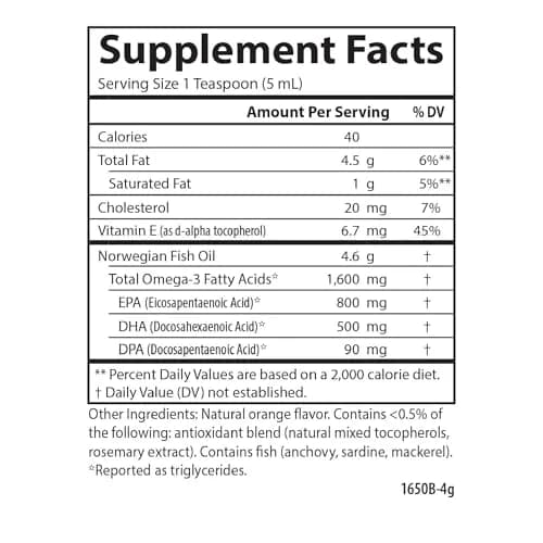 Carlson The Very Finest Fish Oil Liquid 200ml (6.7 Fl Oz) | 1600mg Omega-3s for Heart, Brain, Joints thumbnail 9
