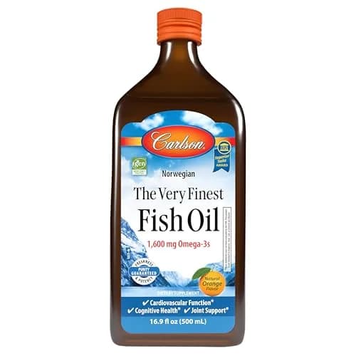 Carlson The Very Finest Fish Oil Liquid 500 mL (16.9 Fl Oz) | IFOS Certified Omega-3s thumbnail 1