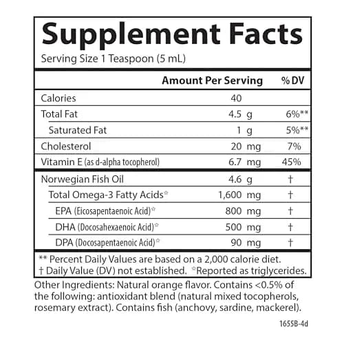 Carlson The Very Finest Fish Oil Liquid 500 mL (16.9 Fl Oz) | IFOS Certified Omega-3s thumbnail 8