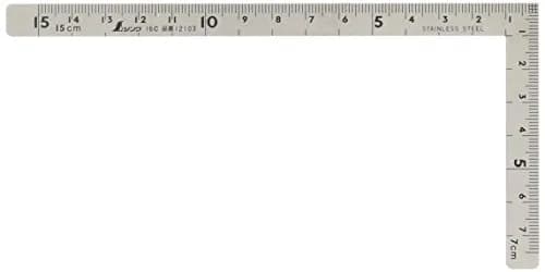 Shinwa Sokutei Gojimushi CM Eye Ruler 15cm (5.9 inches) | Precision Stainless Steel Measuring Tool thumbnail 2