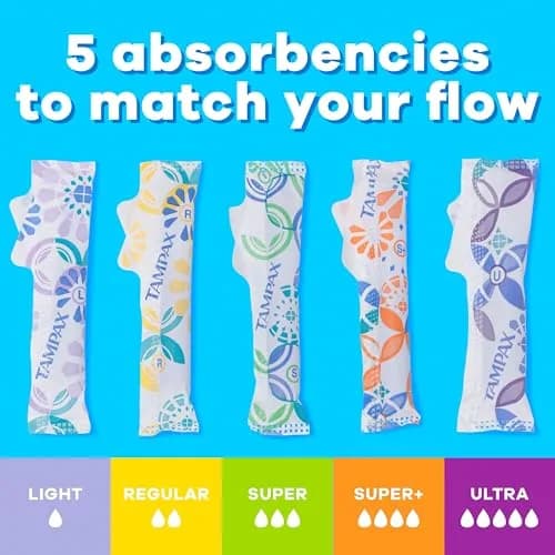 Tampax Pearl Tampons Multipack Light/Regular/Super Absorbency 47 Count | Dermatologist Tested Tampon thumbnail 4