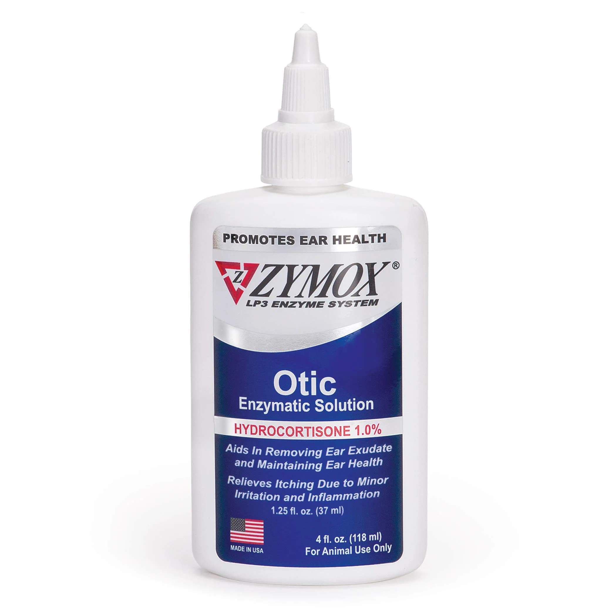 Zymox Otic Enzymatic Solution for Dogs and Cats 120ml (4 Fl Oz) | Soothes Ear Infections & Itch Relief - main product image