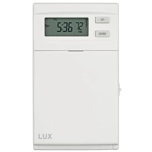 LUX ELV4 Programmable Line Voltage Thermostat | 5/2-Day Heating Control, Wall Mount, 120/240V thumbnail 1