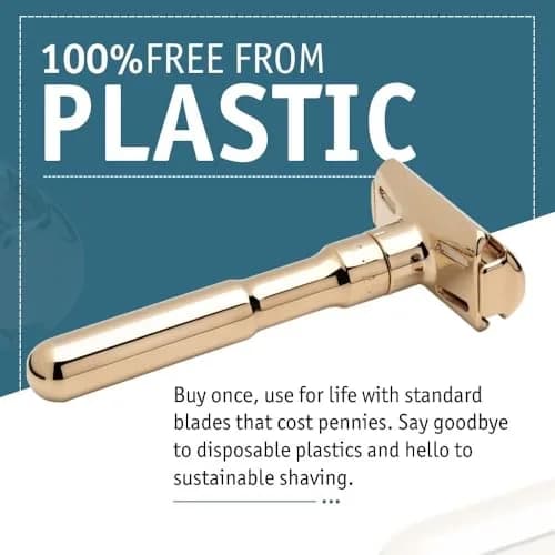 MERKUR FUTUR 702 Adjustable Double Edge Safety Razor - Bright Gold, 1 Count | Precision German Engineering for a Custom Shave thumbnail 7