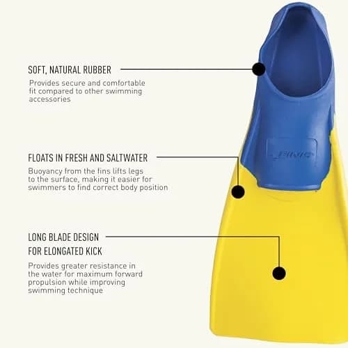 FINIS Long Floating Swim Fins XS (25cm / 11in) | Improves Kick Technique & Body Position thumbnail 4