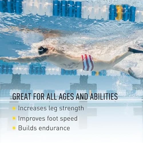 FINIS Long Floating Swim Fins - Adult Training Fins - Improves Kick Technique & Body Position - Red/Black - S (0.59 kg / 1.3 lb) thumbnail 4