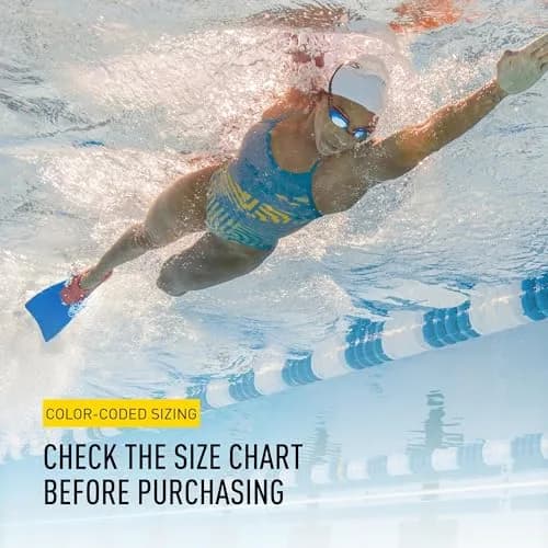 FINIS Long Floating Swim Fins - Adult Training Fins - Improves Kick Technique & Body Position - Red/Black - S (0.59 kg / 1.3 lb) thumbnail 6