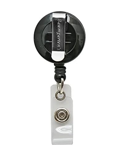 SICURIX Black Retractable Badge Reels with Belt Clip, 25 Pack | Metal Construction, 30-inch Extension thumbnail 4