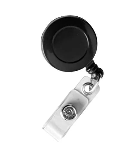 SICURIX Black Retractable Badge Reels with Belt Clip, 25 Pack | Metal Construction, 30-inch Extension thumbnail 2