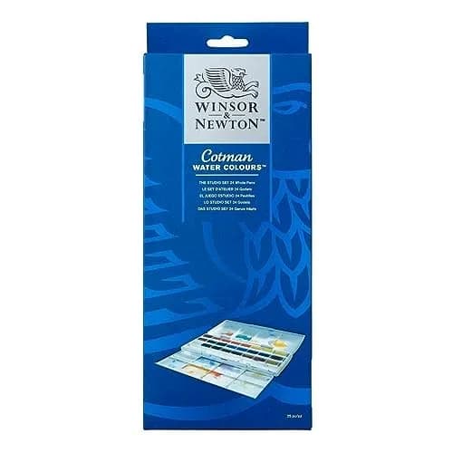 Winsor & Newton Cotman Watercolor Paint Set 24 Whole Pan Studio Set | Artist Grade Watercolors for Beginners thumbnail 4