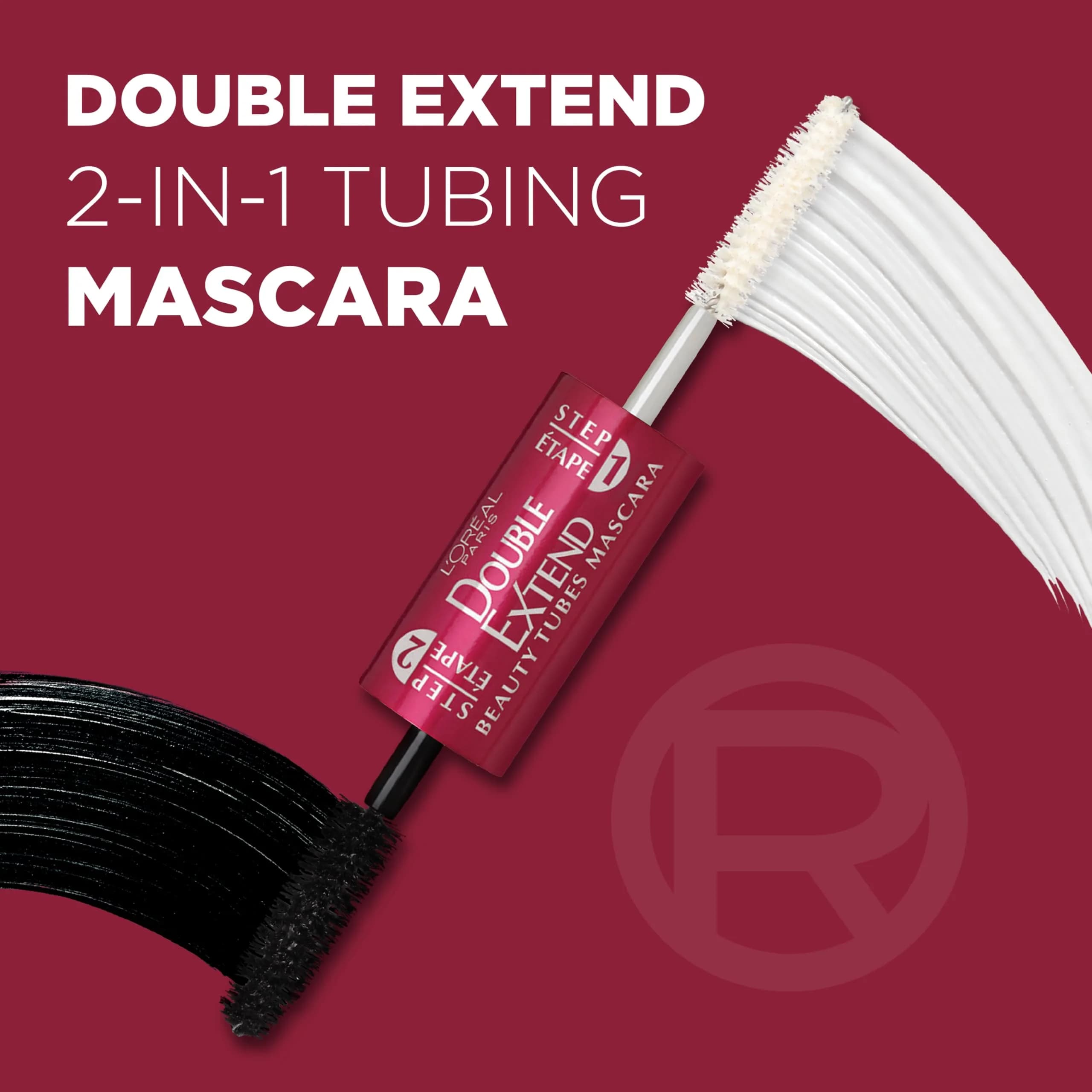 L'Oreal Paris Double Extend Tubing Mascara - Blackest Black, 0.16 Count (Pack of 1) - view 2