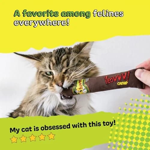 Yeowww! Catnip Cigar Cat Toy 18cm (7 inch) | Potent Organic Catnip Kicker for Cats thumbnail 6