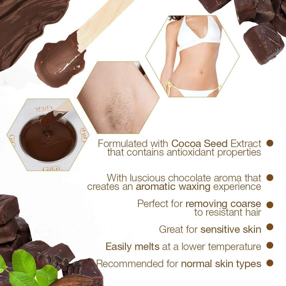 Gigi Milk Chocolate Crème Hair Removal Wax 397g (14 oz) | Soft Wax for Coarse Hair - view 4