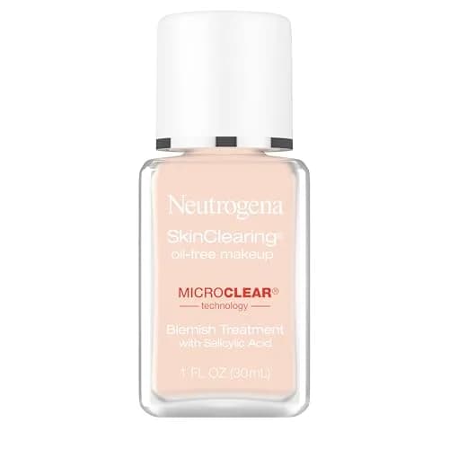 Neutrogena SkinClearing Liquid Foundation Natural Ivory 1 fl oz (29.57 ml) | Acne Fighting with MicroClear Technology thumbnail 1