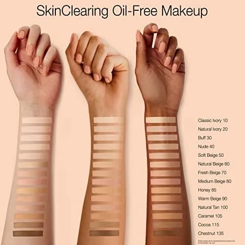 Neutrogena SkinClearing Liquid Foundation Natural Ivory 1 fl oz (29.57 ml) | Acne Fighting with MicroClear Technology thumbnail 6