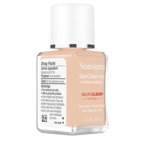 Neutrogena SkinClearing Liquid Foundation Buff 30 29.57ml (1 fl oz) | Acne-Fighting Oil-Free Makeup thumbnail 7