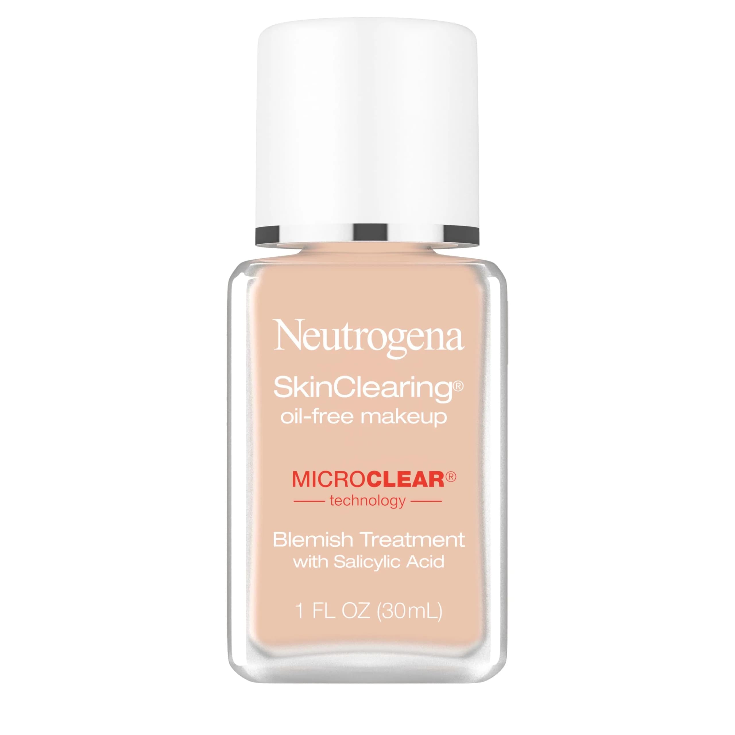Neutrogena SkinClearing Liquid Foundation Buff 30 29.57ml (1 fl oz) | Acne-Fighting Oil-Free Makeup — 030 Buff