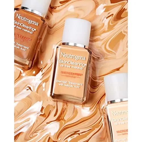 Neutrogena SkinClearing Liquid Foundation Buff 30 29.57ml (1 fl oz) | Acne-Fighting Oil-Free Makeup thumbnail 4