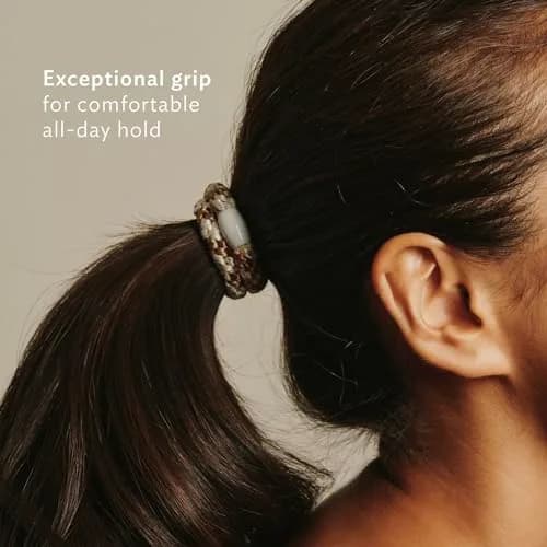 L. Erickson Bright White Grab & Go Ponytail Holders, 8 Count | No-Crease, Strong & Gentle on All Hair Types thumbnail 3