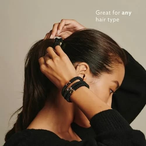L. Erickson Bright White Grab & Go Ponytail Holders, 8 Count | No-Crease, Strong & Gentle on All Hair Types thumbnail 4