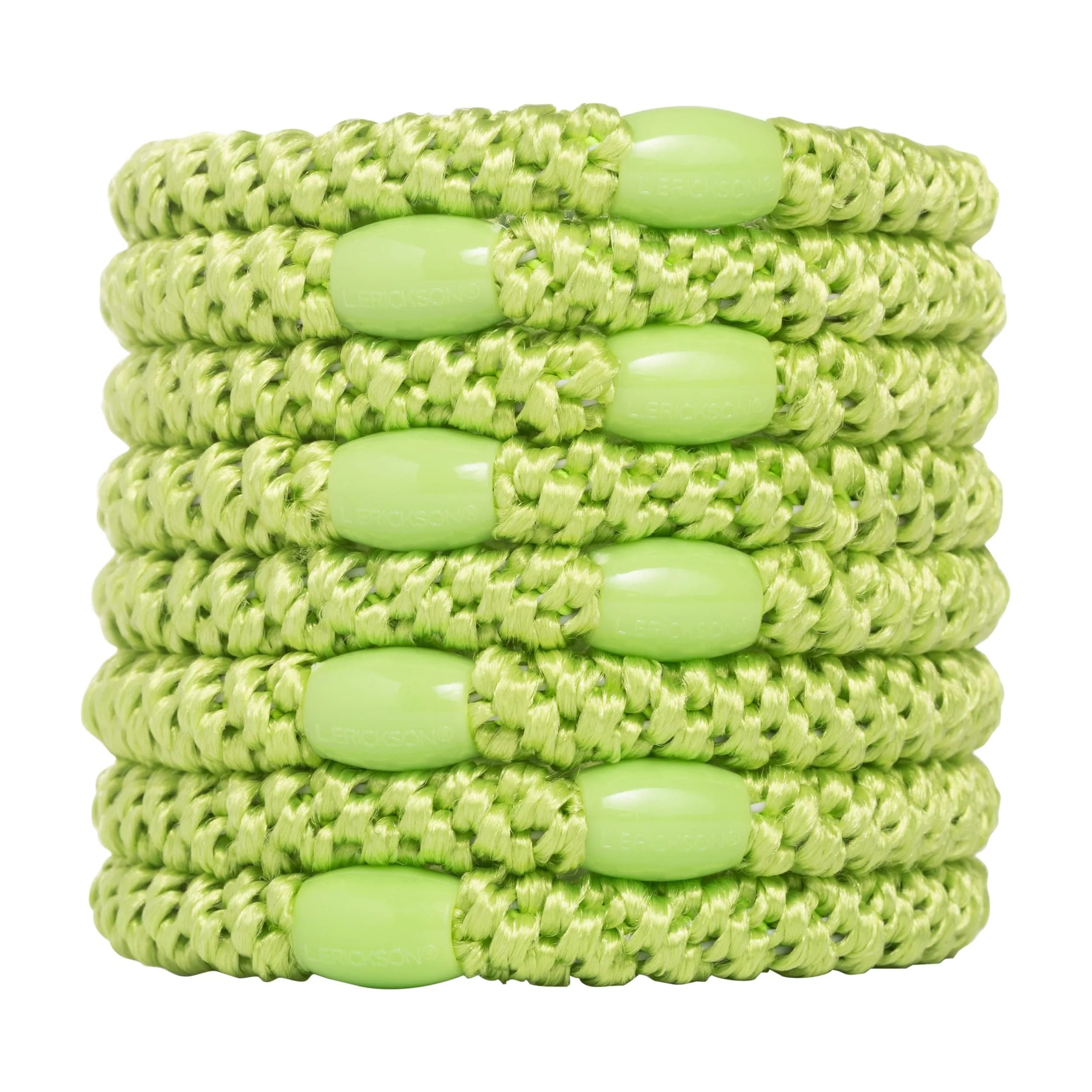 L. Erickson Grab & Go Ponytail Holders, Fresh Zesty Pop, 8 Pack | No Damage for Thick Hair, Strong, Stretchy & Snag-Free